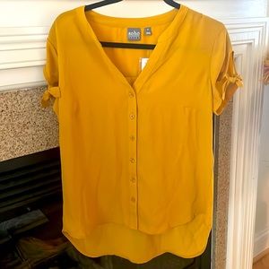 Brand New With Tags Yellow Business Casual Blouse